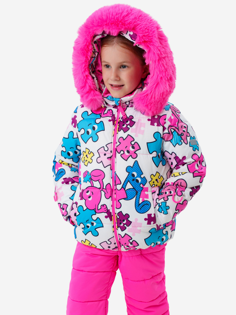 Комплект зимний для девочек: куртка, полукомбинезон PlayToday