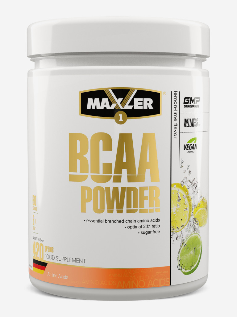 Аминокислоты Maxler BCAA Powder EU 420 гр. Восстановление и набор массы. Лимон-Лайм