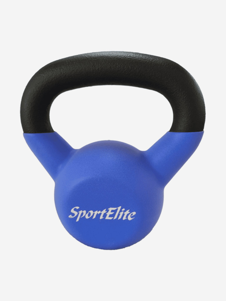 Гиря чугунная обрезиненная Sportlim 20 кг Черно-синяя