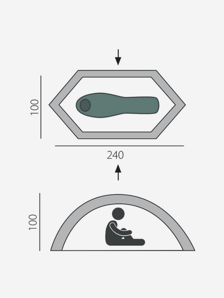 Палатка для велопоходов1-местная BTrace Bike Base Alu