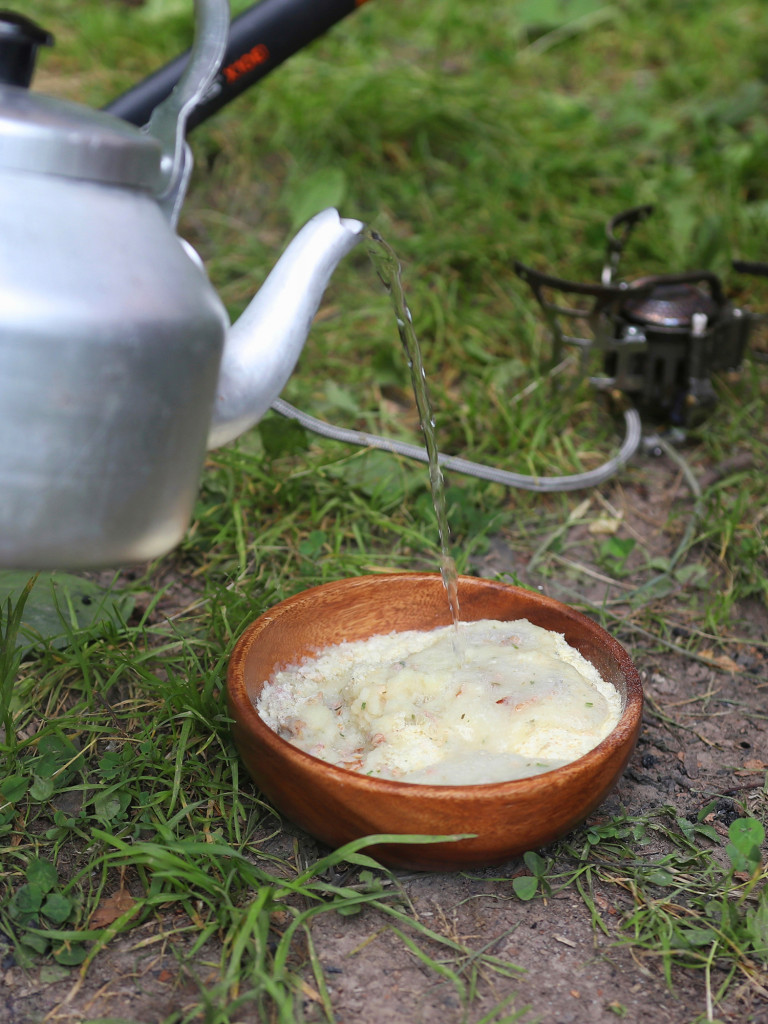 Картофельное пюре с мясом, жареным луком и сливками (блюдо быстрого приготовления), 3 упак. по 60г.