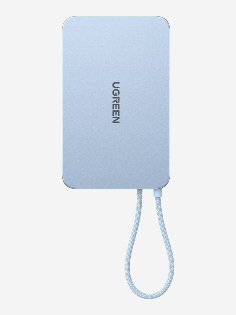 Внешний аккумулятор UGREEN PB570 (65839B) MagFlow Air Ultra-Slim 30W Magnetic 10000mAh Wireless Power Bank USB-C Cable