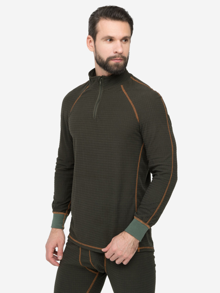 Термобелье HUNTSMAN Thermoline ZIP мужское на молнии флисовое второго слоя для охоты и рыбалки