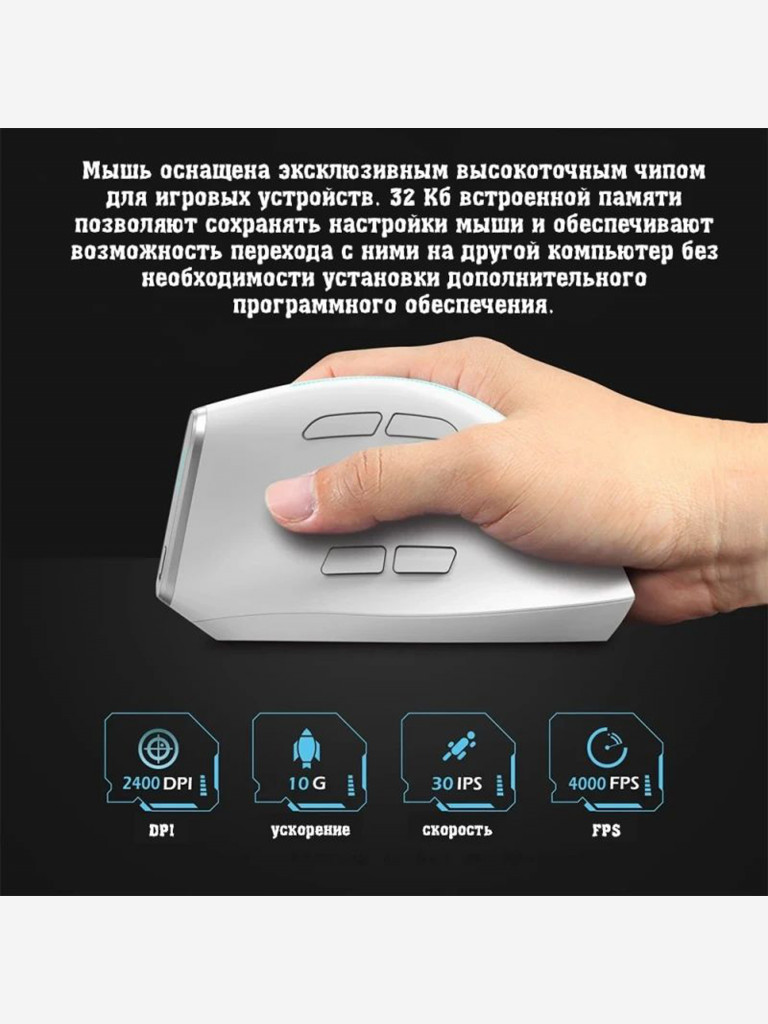 Вертикальная мышь ZELOTES F-36