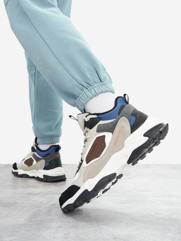 Кроссовки утепленные мужские Demix Trailish Mid арт. 129987 бежевый/синий цвет — купить за 6499 руб., отзывы в интернет-магазине Спортмастер