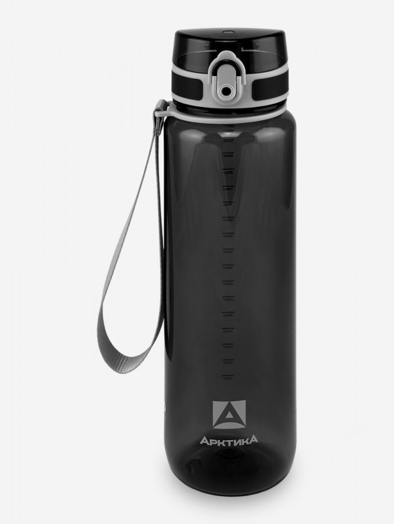 Бутылка тритановая Арктика, 1000 мл, черная прозрачная, с ситечком