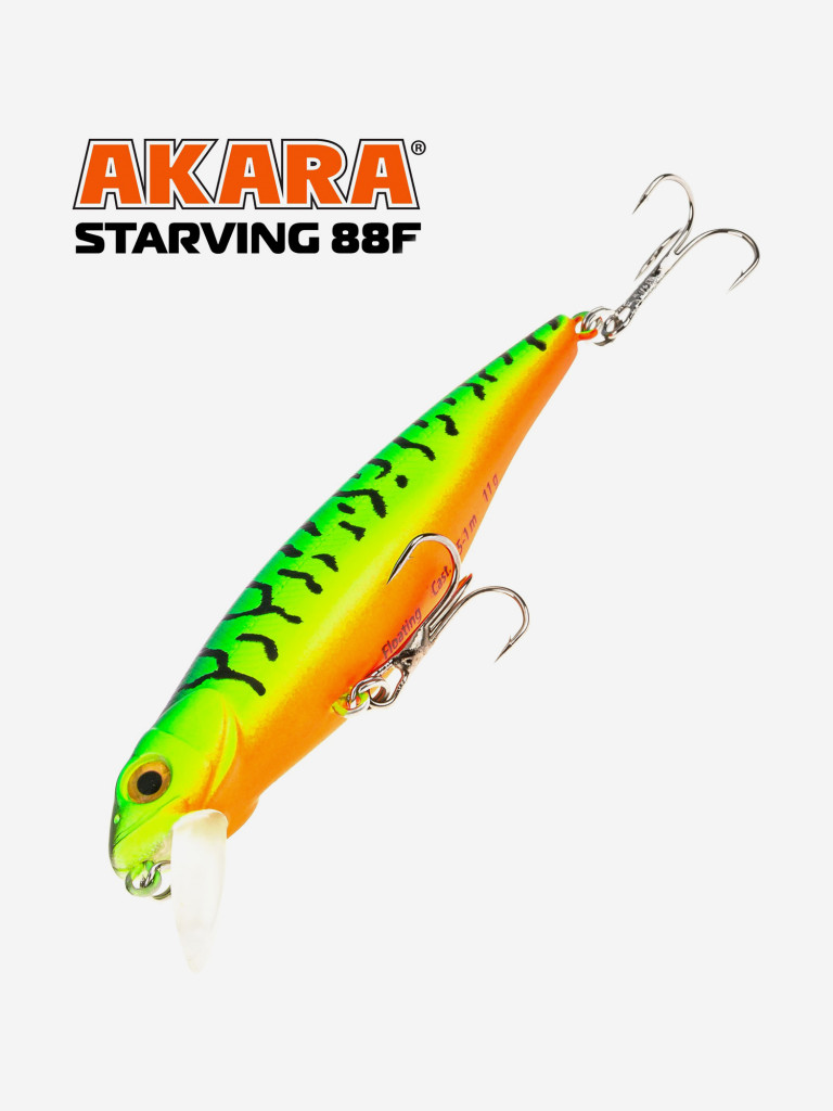 Воблер Akara Starving 88F 11 гр. минноу, плавающий, твичинговый, на щуку A68