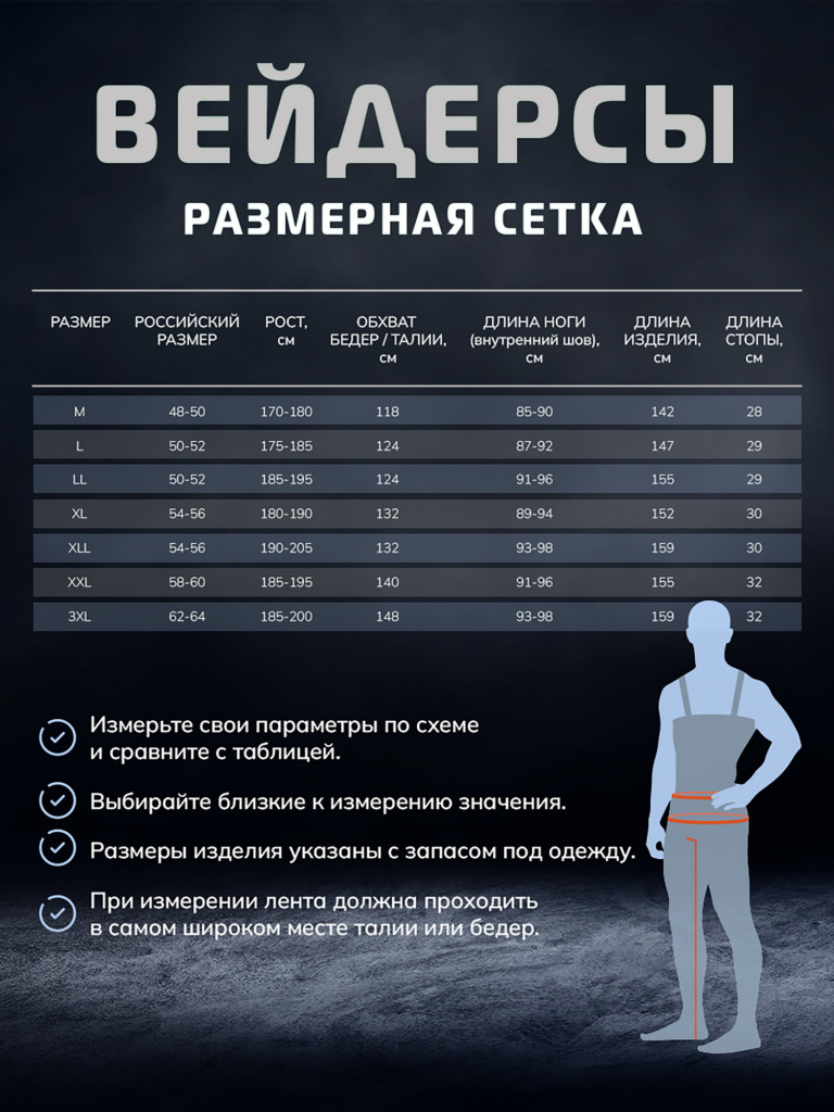Вейдерсы мужские мембранные Nordman Pro-2 с носком