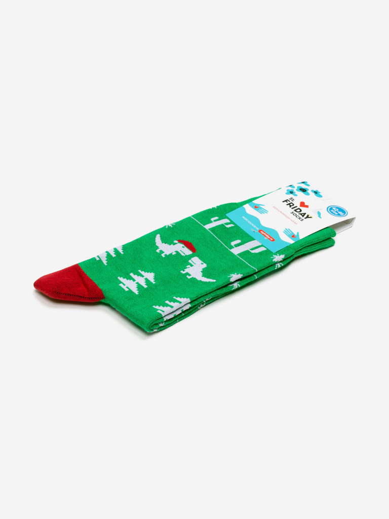 Новогодние носки St.Friday Socks с динозаврами
