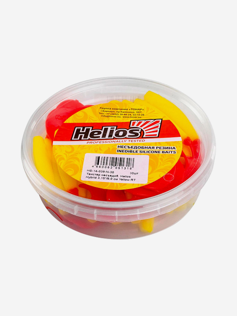 Мягкая приманка Helios Hybrid, 3,15" / 8,0 см, Yellow RT, 30 штук (HS-14-038-N-30)