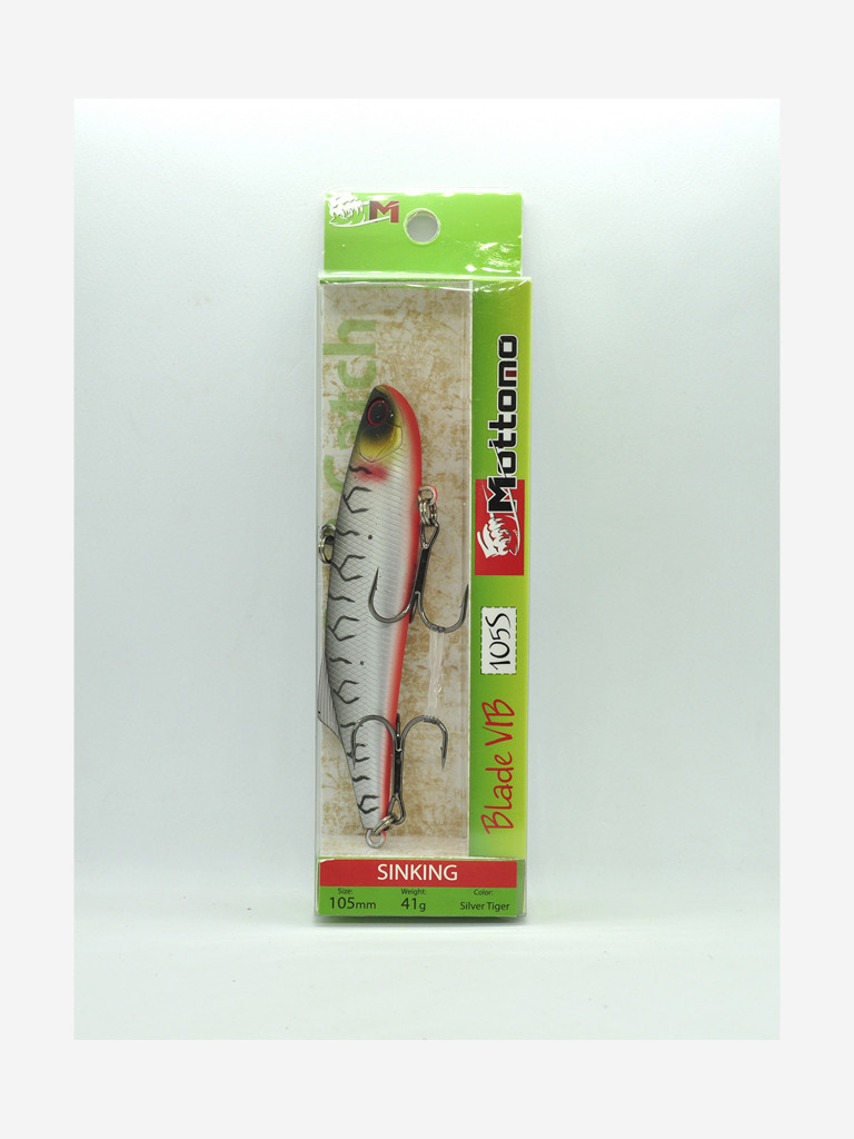 Воблер Mottomo Blade VIB 105S 41g Silver Tiger