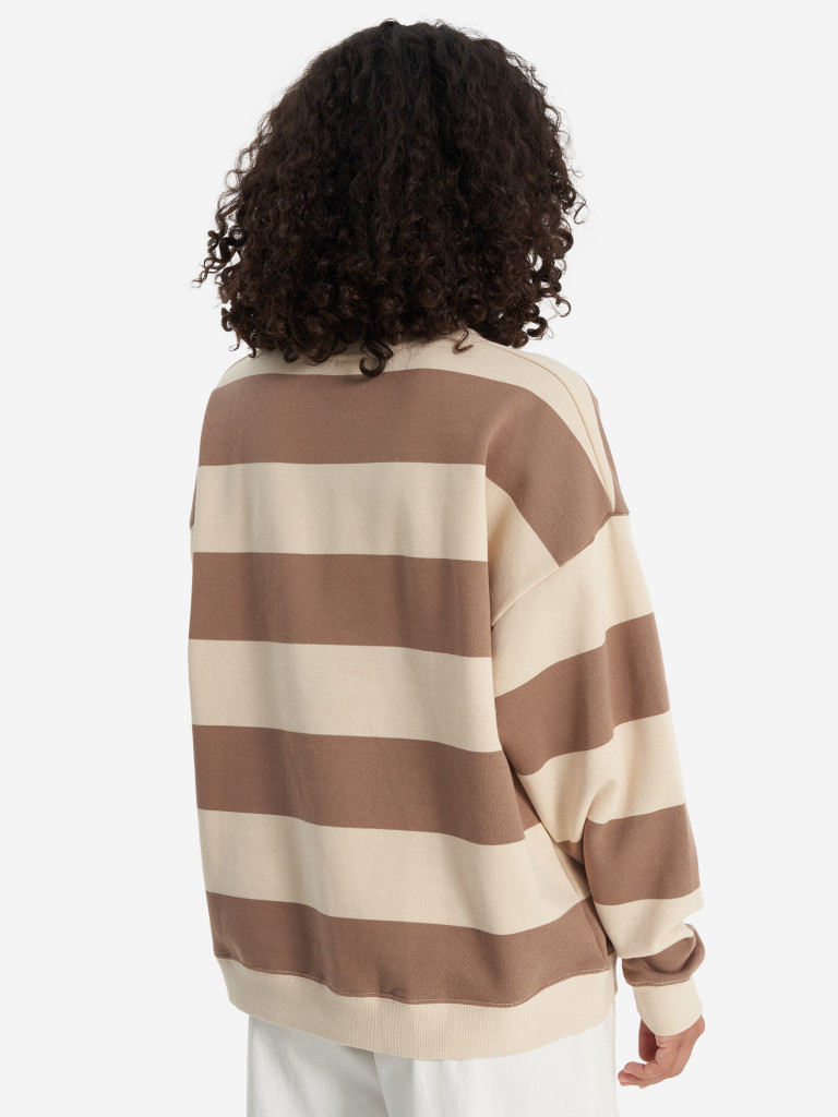 Свитшот женский оверсайз Roxy Strictly Stripes