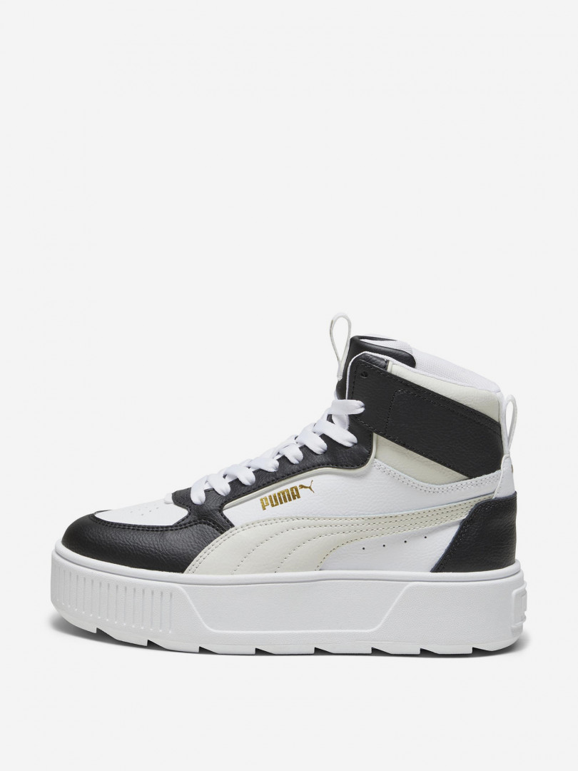 фото Кеды для девочек puma karmen rebelle mid jr, белый