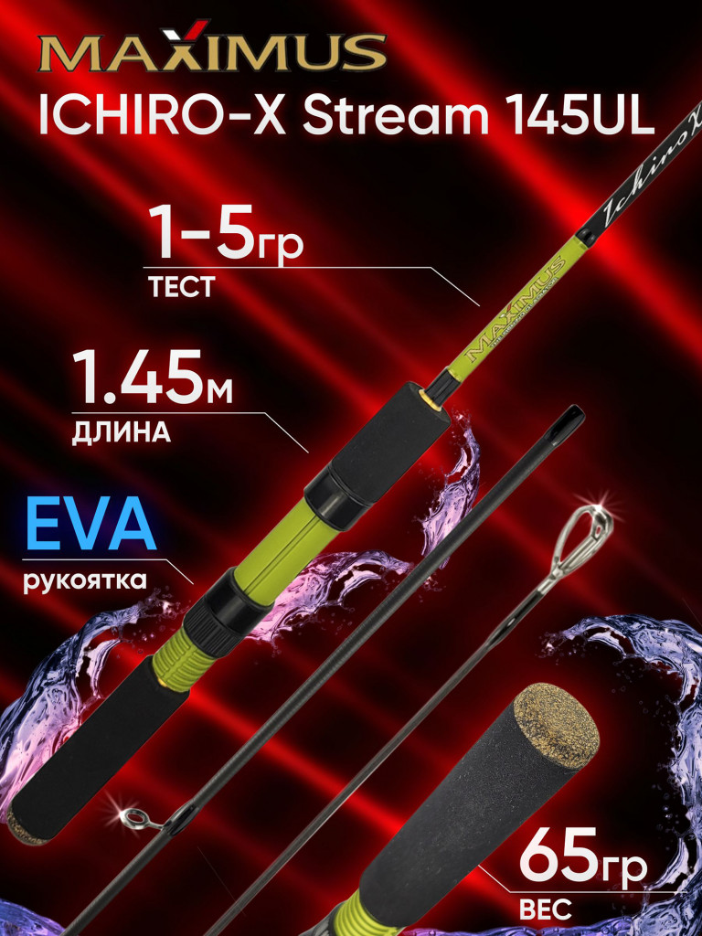 Спиннинг Maximus ICHIRO-X Stream 145UL 1.45м 1-5гр