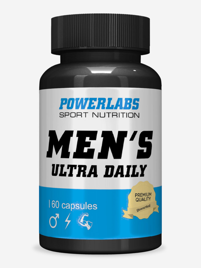 Комплекс витаминов для мужчин, Powerlabs, Mens Ultra Daily, 60 капсул