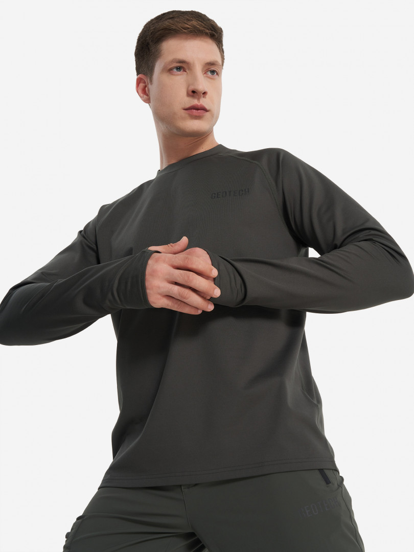Лонгслив мужской Geotech, Зеленый