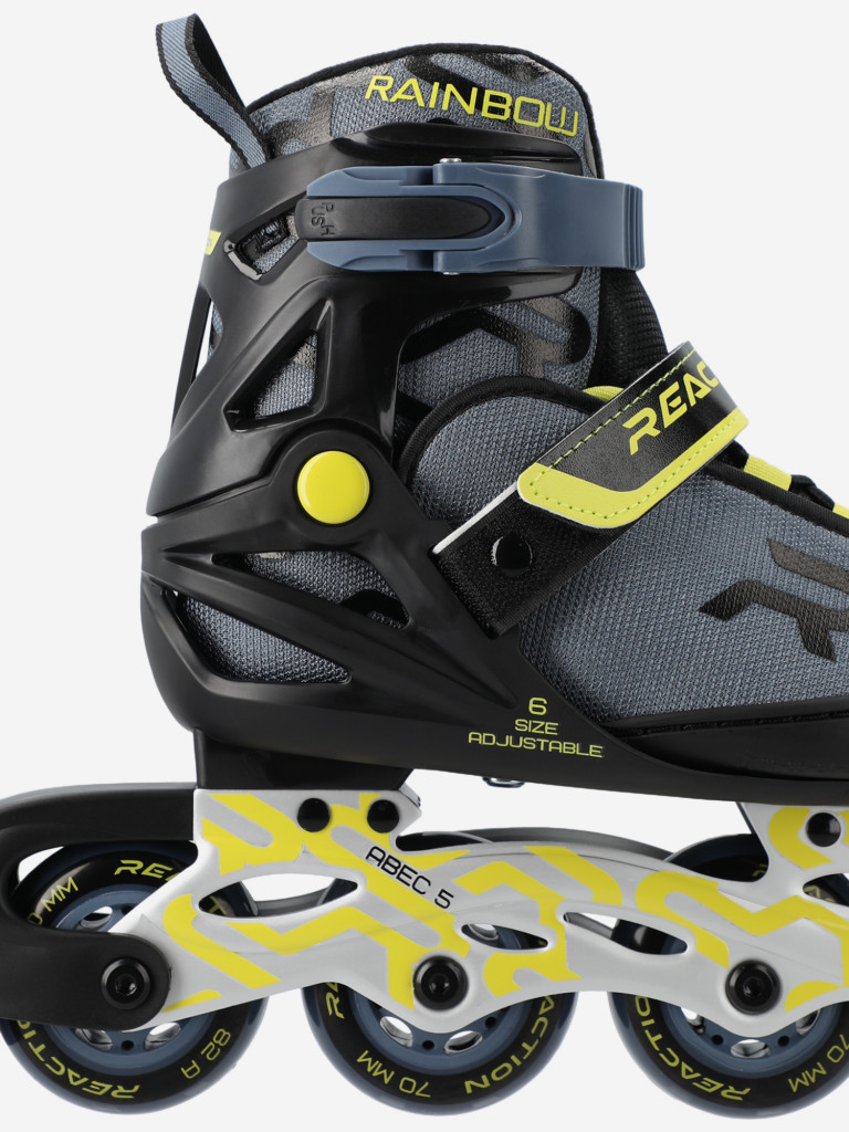 Роликовые коньки детские раздвижные Reaction Rainbow boy
