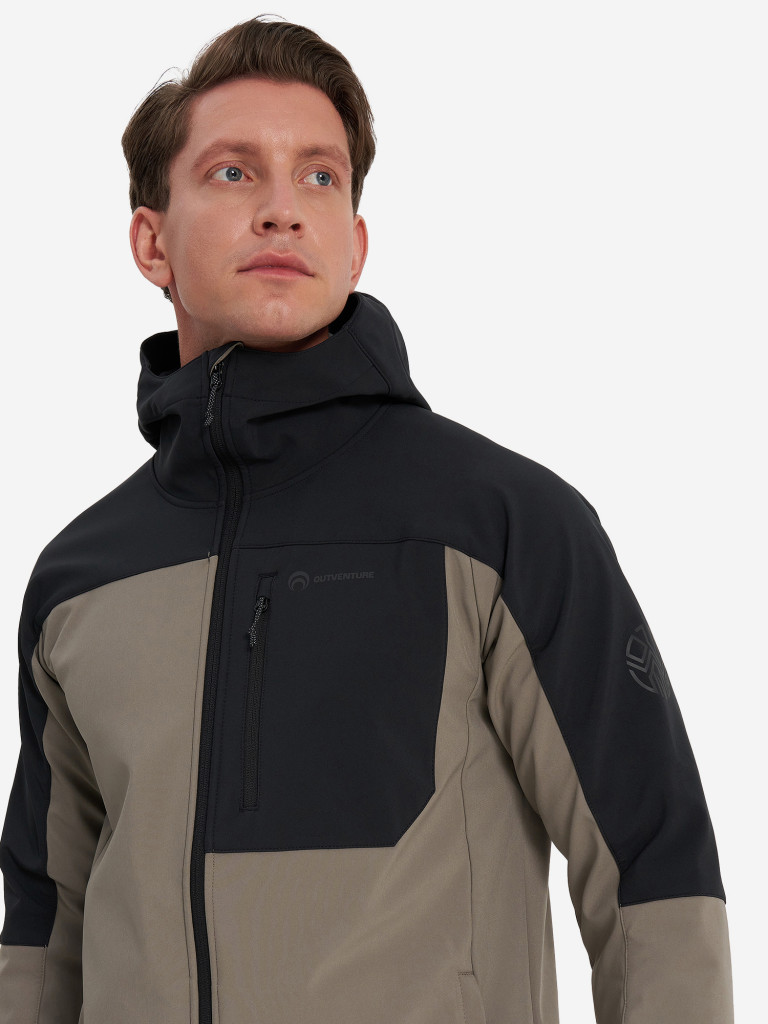 Куртка софтшелл мужская Outventure арт. 129946 бежевый/черный цвет ...