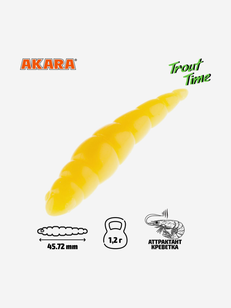 Силиконовая приманка Akara Trout Time DOLLY 1.8 Shrimp 446 (20 шт.)