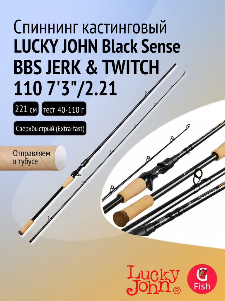 Спиннинг кастинговый LJ Black Sense BBS JERK & TWITCH 110 7'3"/2.21