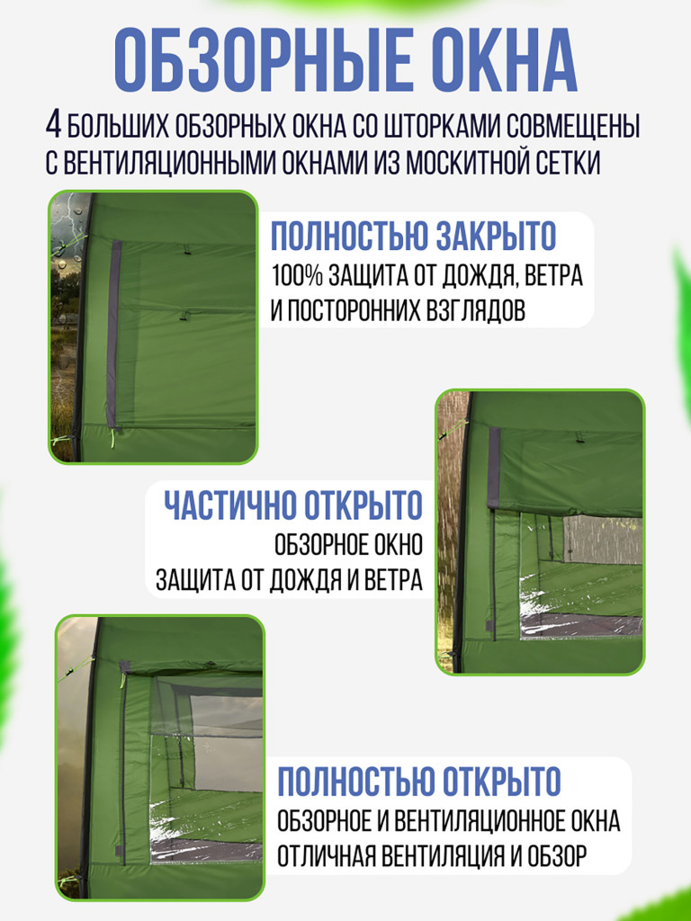 Четырехместная кемпинговая палатка Trek Planet Vario 4