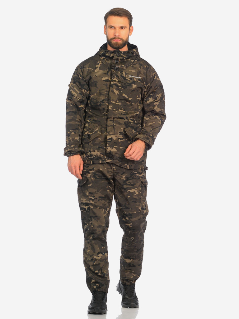 Костюм мужской Huntsman Горка-3 демисезонный ветровлагозащитный из смесовой ткани рипстоп для охоты и рыбалки