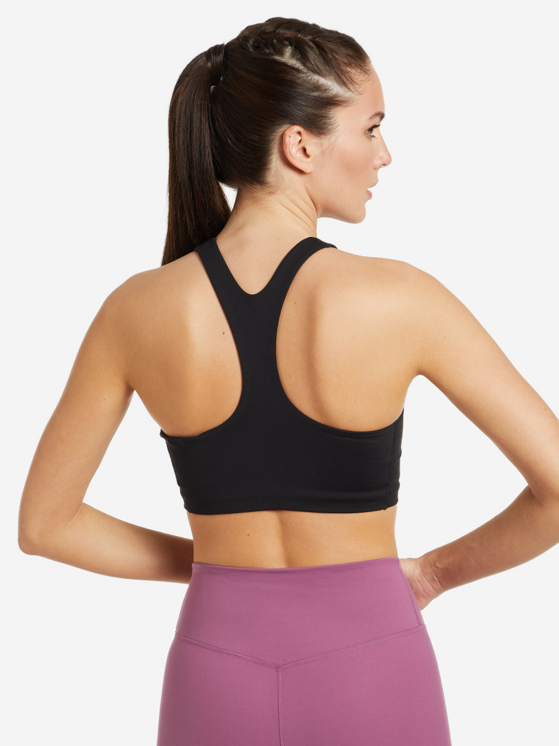 фото Спортивный топ бра nike yoga dri-fit swoosh, черный