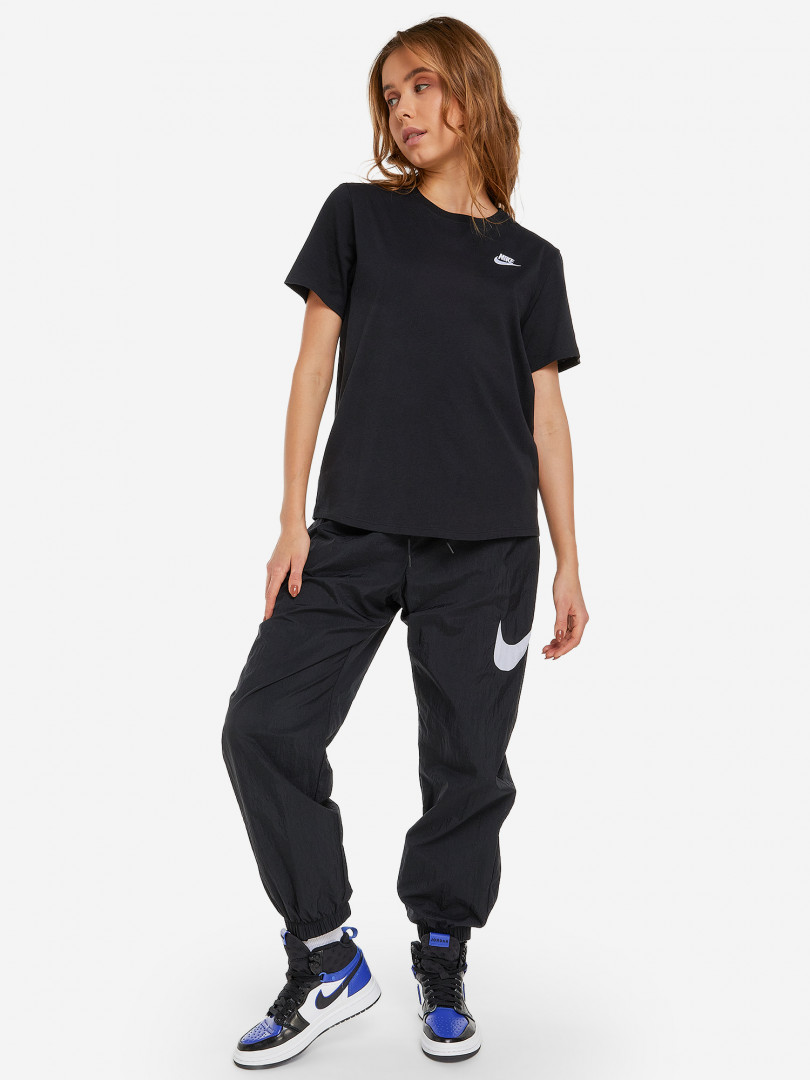 фото Футболка женская nike club essentials, черный