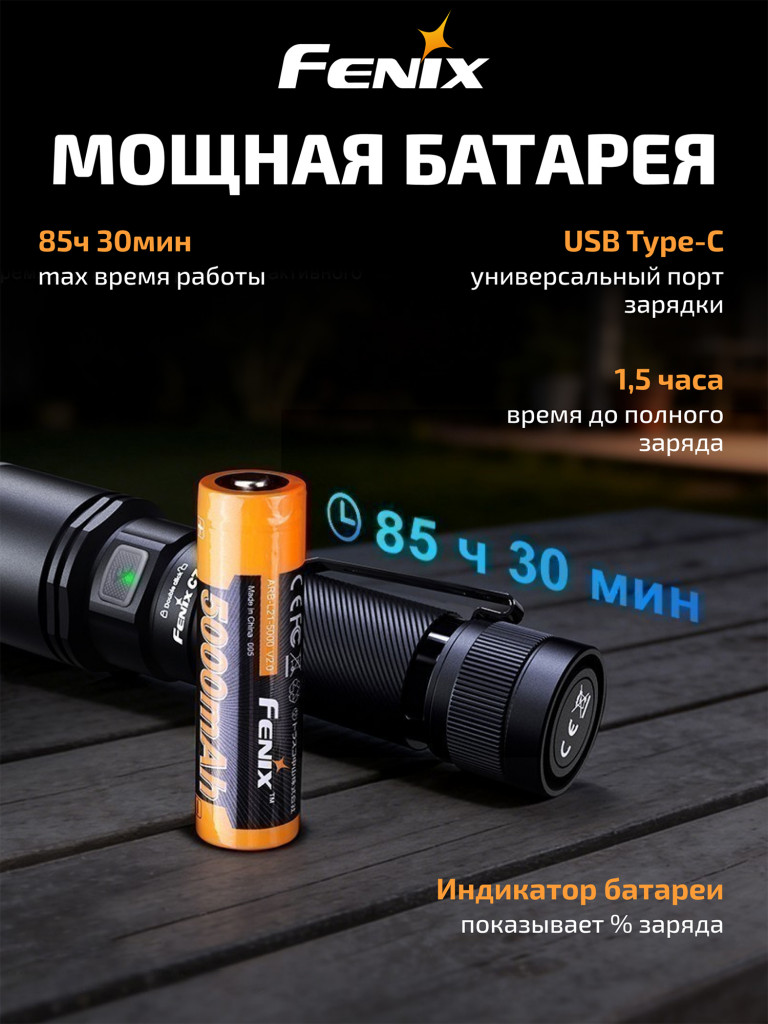 Фонарь Fenix индустриальный C7 Pro 4600 люмен