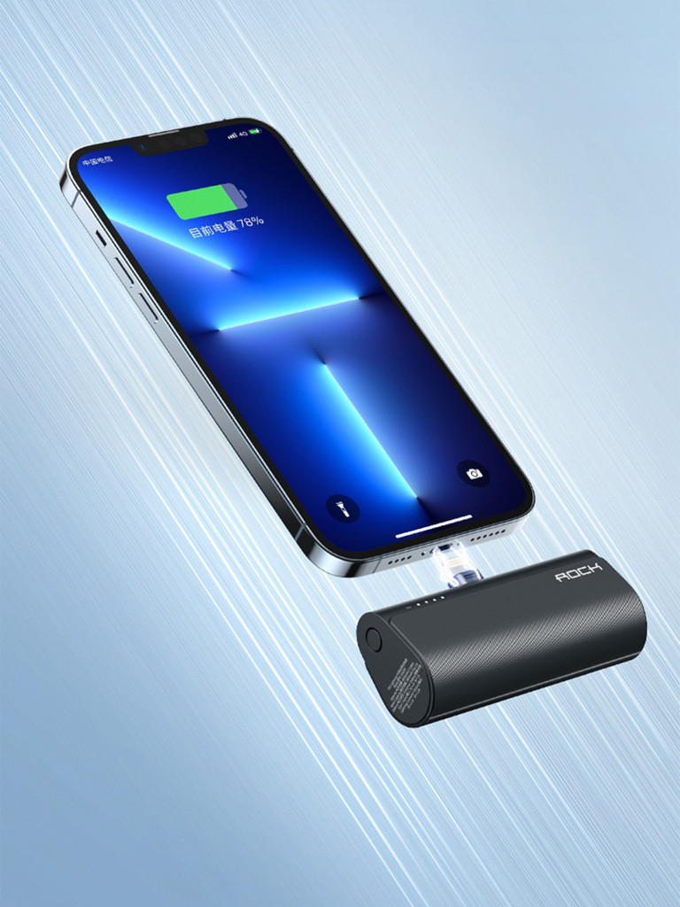 Внешний аккумулятор ROCK P82 Lightning PD Power Bank 4800mAh черный