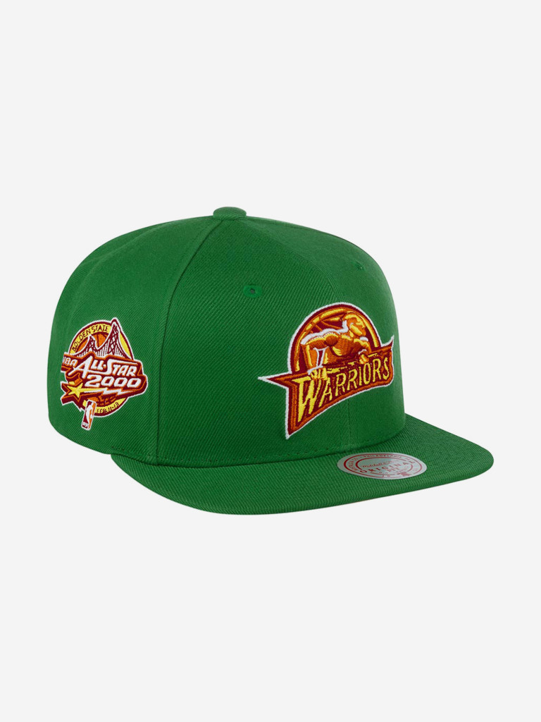 Бейсболка с прямым козырьком MITCHELL NESS 6HSSSH21296-GSWGREN Golden State Warriors NBA (зеленый)