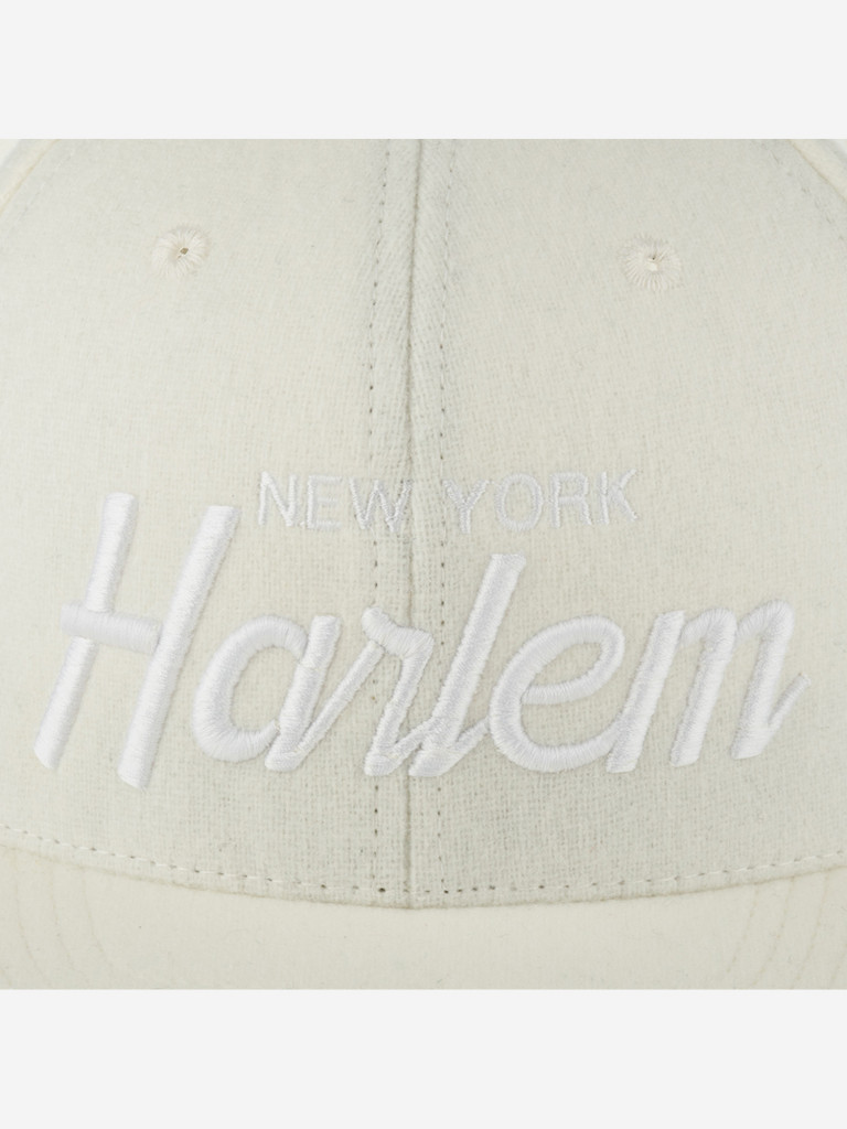 Бейсболка с прямым козырьком HOOD 100-MWL025-NY019-WH Harlem Tonal 3D (белый)