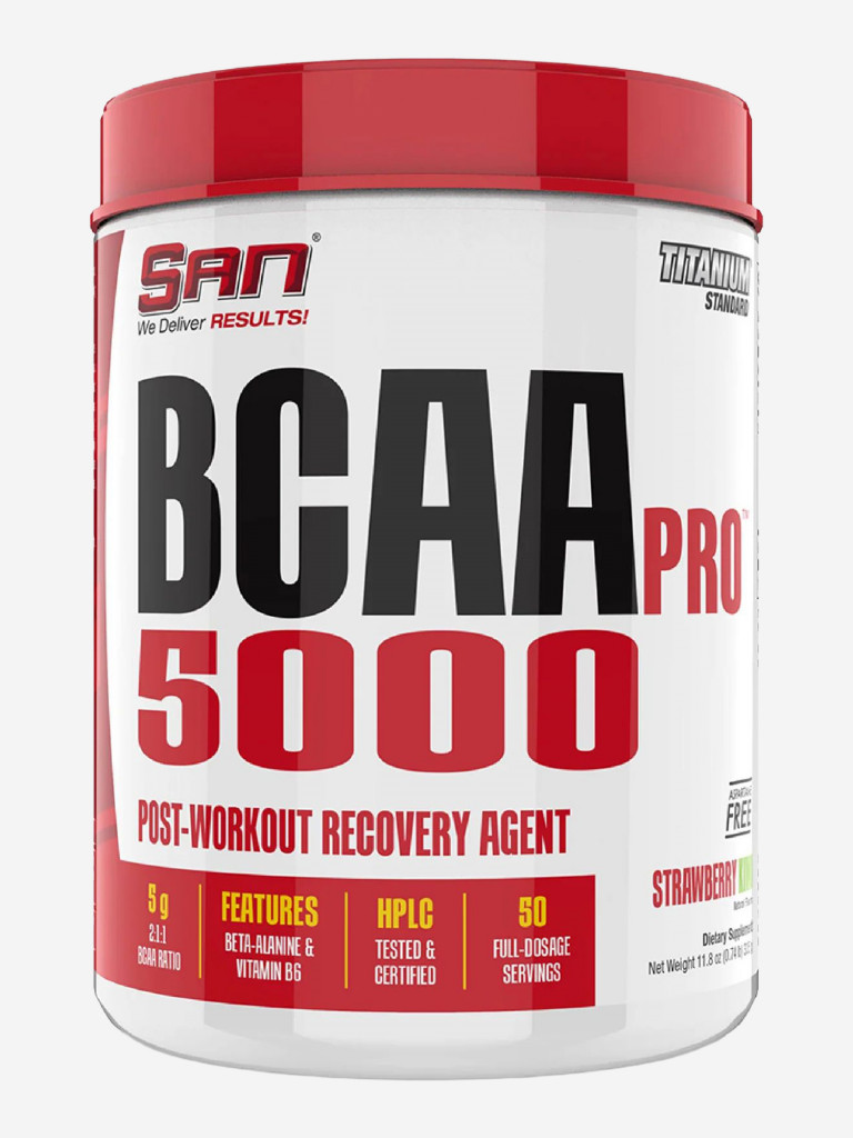 Аминокислоты SAN BCAA-Pro 5000, 345 г, Клубника-киви