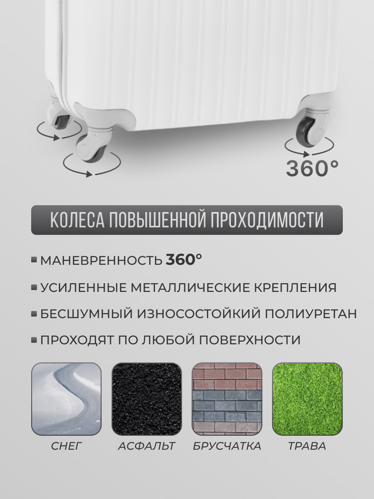Чемодан Tevin XS ручная кладь пластиковый неубиваемый