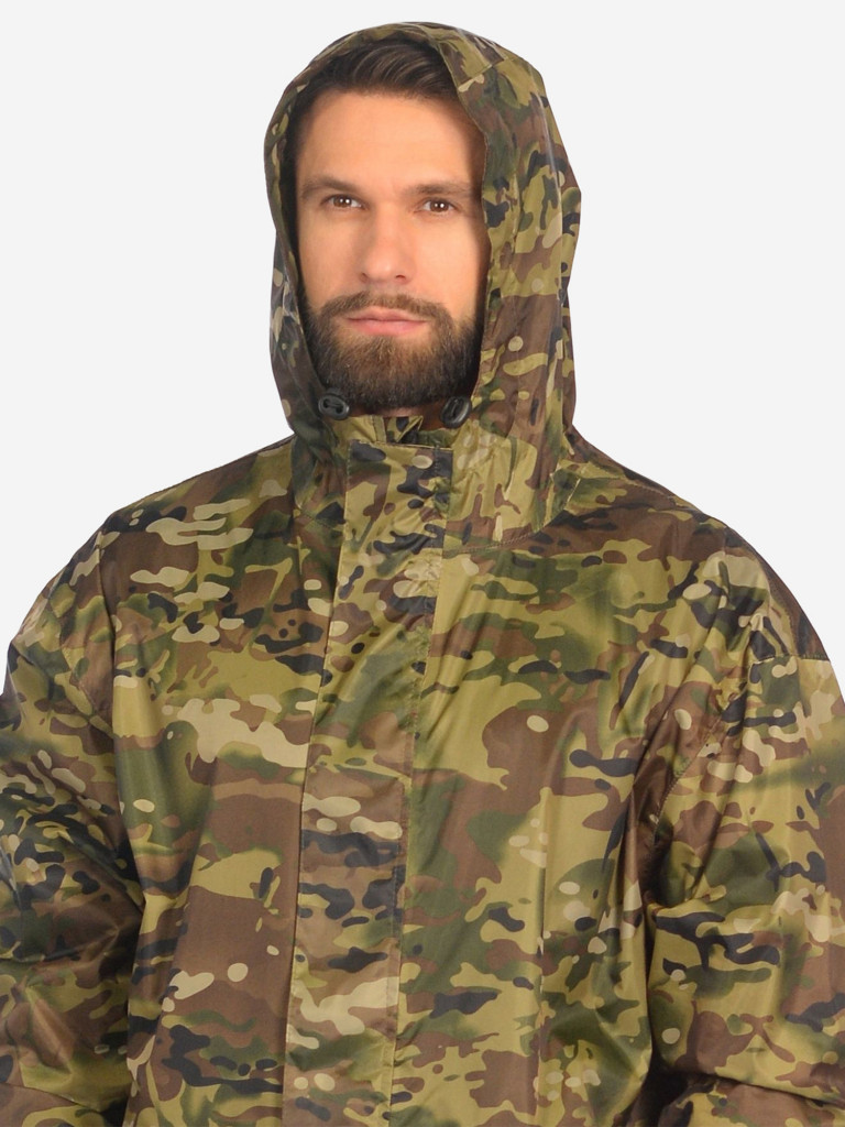 Костюм-дождевик мужской Huntsman ВВЗ Шторм для рыбалки и охоты, ткань таффета PVC 20000 мм вод.ст.
