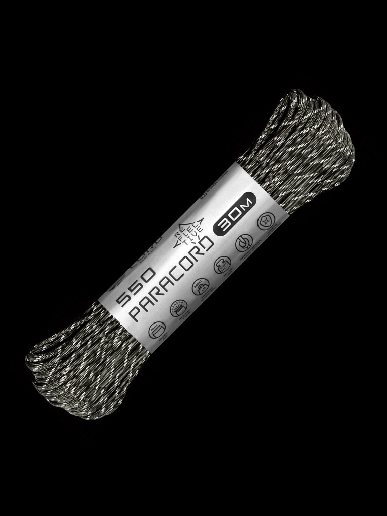 Паракорд 550 CORD nylon 30м RUS световозвращающий (graphite)