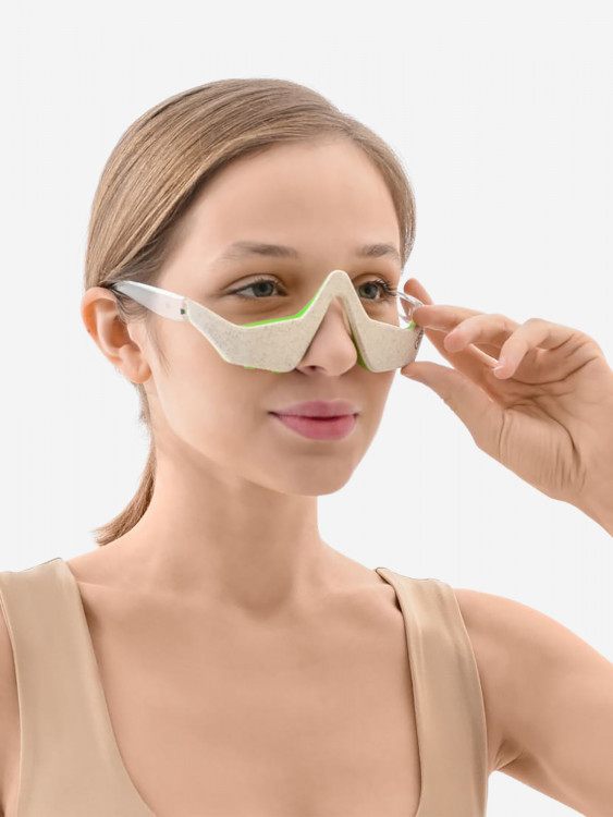 Аппарат для микротоковой терапии GESS KUPER, микротоковый массажер для лица и глаз, очки массажные лимфодренажные против морщин, отеков и темных кругов под глазами