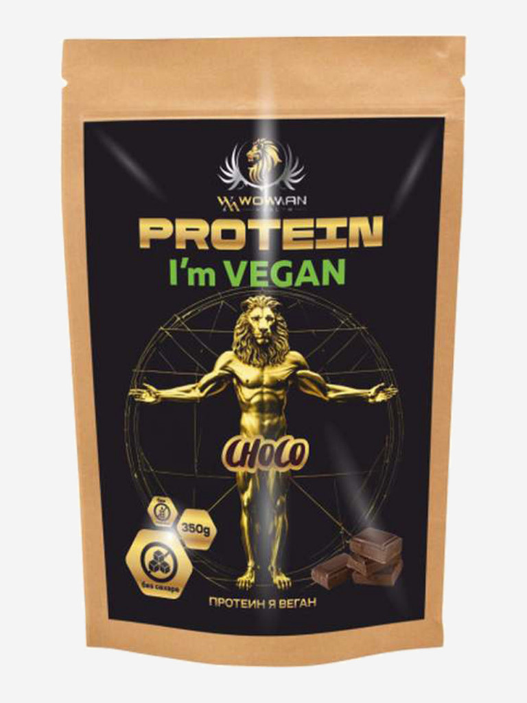 Протеин для веганов WowMan Vegan Choco WMNN1037 для мышечной массы и ...