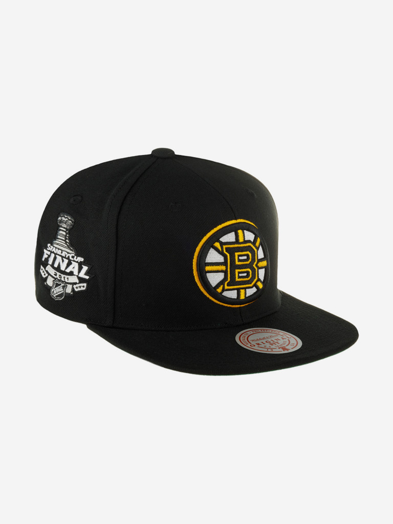 Бейсболка с прямым козырьком MITCHELL NESS HHSS6743-BBNYYPPPBLCK Boston Bruins NHL (черный)