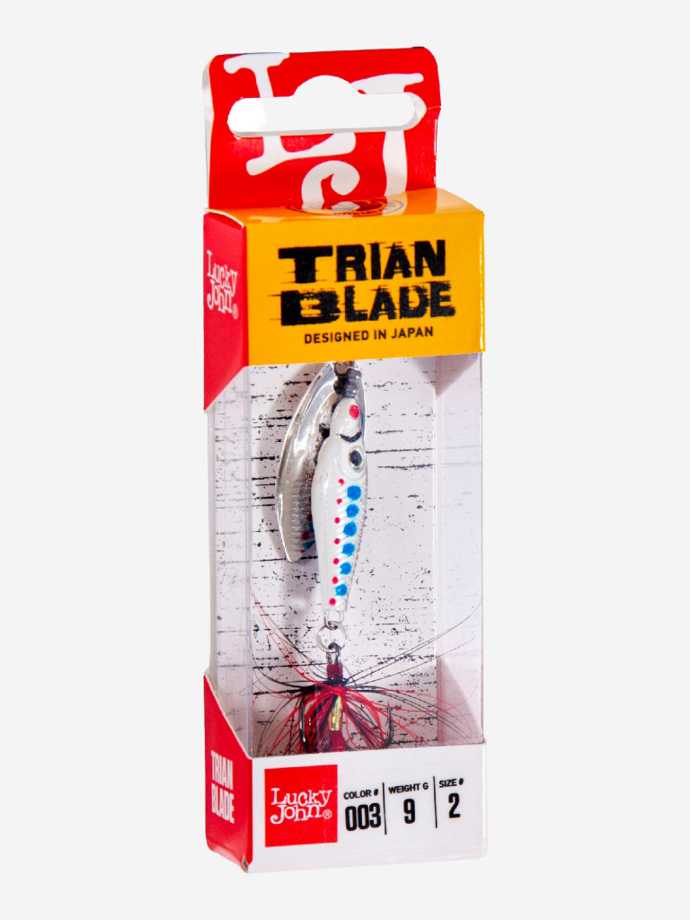 Блесна вращающаяся Lucky John TRIAN BLADE LONG, вертушка LJTBL9-003, вес 9 г