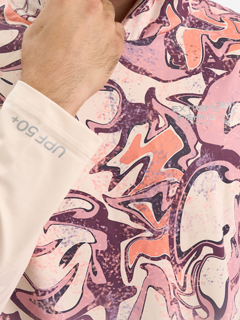 Лонгслив мужской Extreme Fishing ADD-G704H для рыбалки, с капюшоном, UPF50+ с защитой от насекомых