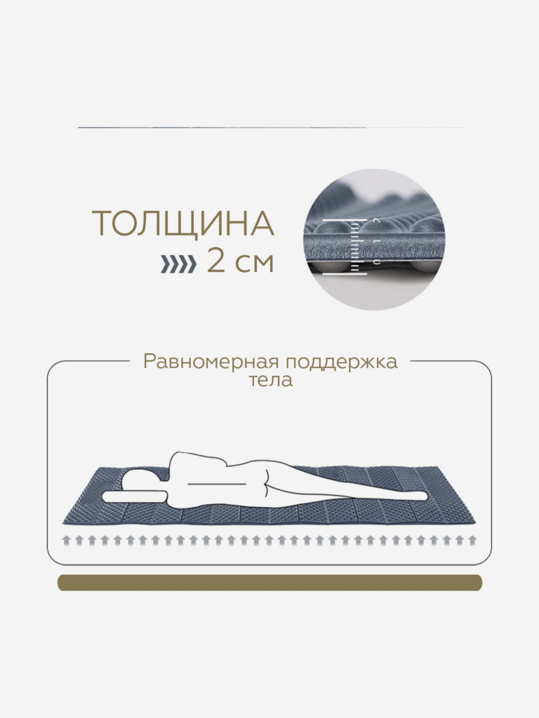 Коврик Naturehike складной, R-value 2.2, хаки