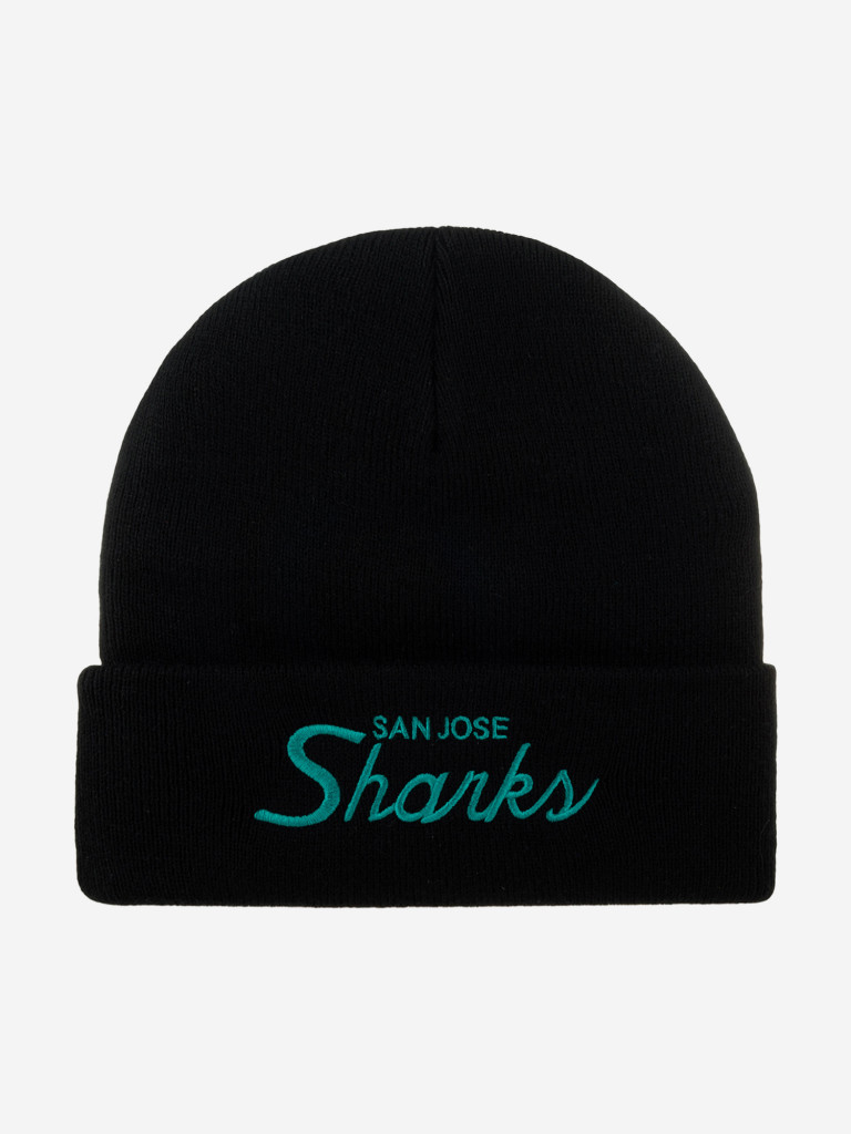 Шапка с отворотом MITCHELL NESS EU175-TEAMTALK-BLK San Jose Sharks NHL (черный)