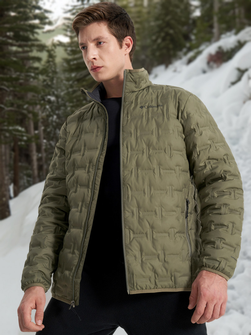 фото Пуховик мужской columbia delta ridge ii down jacket, зеленый