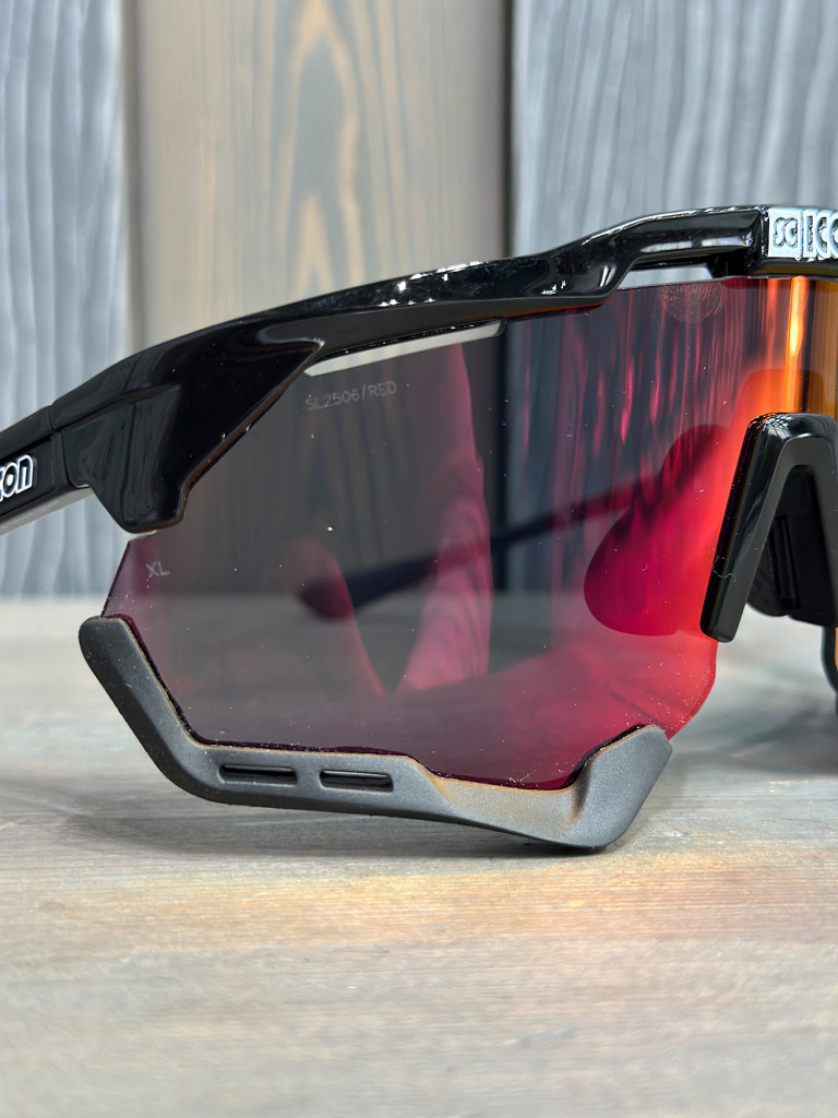 Очки спортивные Scicon AeroShade XL оправа Black Gloss линза SCNPP Multimirror Red