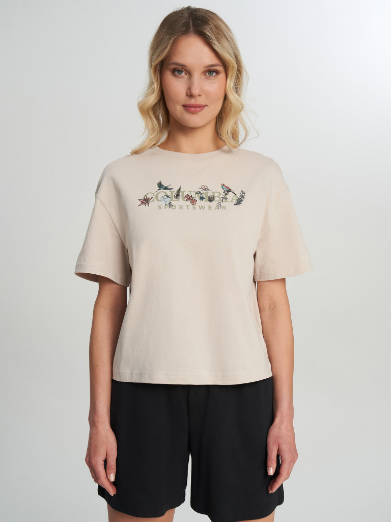 Футболка женская Columbia Rolling Bend Graphic Relaxed Crop SS