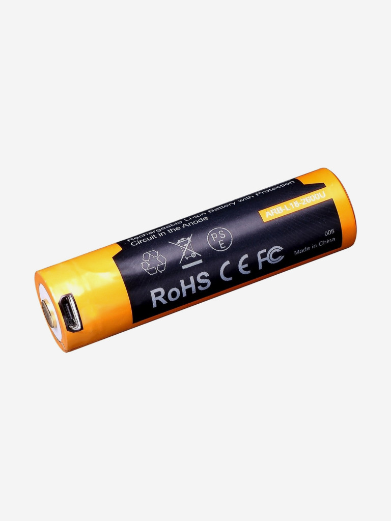 Аккумулятор Fenix, 18650 ARB-L18 2600U мАч, с разъемом для USB