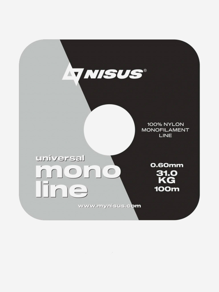 Леска для рыбалки Nisus MONOLINE Universal Nylon 0,60мм, 100м, 31кг, прозрачный