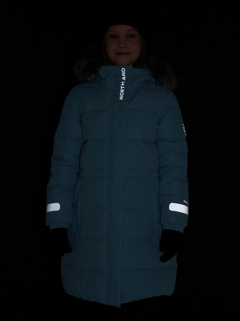 Пальто утепленное для девочек Northland