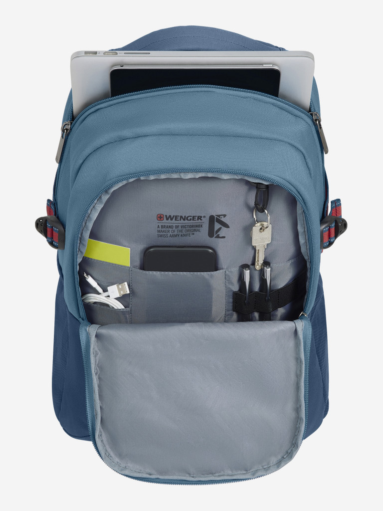 Рюкзак WENGER NEXT Ryde 16", синий/деним, переработанный ПЭТ/Полиэстер, 32х21х47 см, 26 л.
